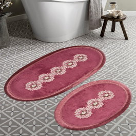 Mijölnir Juego de alfombras de baño fucsia